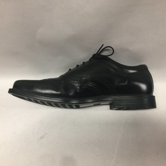 Rockport Hydro Shield Waterproof Men Shoes Black Wingtip Oxfords Leather Size 11 - Picture 6 of 14